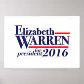 Elizabeth Warren voor President poster 2016 (Voorkant)