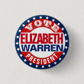 Elizabeth Warren voor President Ronde Button 3,2 Cm (Voorkant)