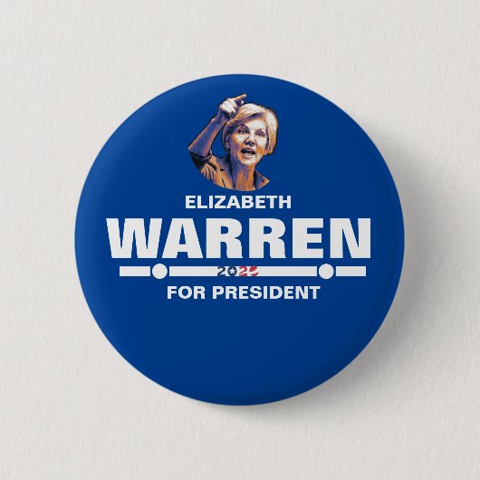 Elizabeth Warren voor President Ronde Button 5,7 Cm (Voorkant)