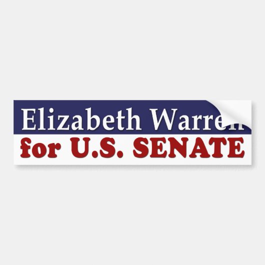 Elizabeth Warren voor senaat-bumpersticker Bumpersticker (Voorkant)