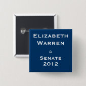 Elizabeth Warren voor Senaat Vierkante Button 5,1 Cm (Voorkant /achterkant)