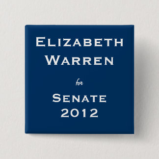Elizabeth Warren voor Senaat Vierkante Button 5,1 Cm