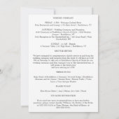 Elizabeth Wedding Welcome Letter & Itinerary (Achterkant)