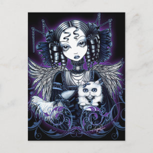 Elizabeth White Persian Cat Angel Briefkaart