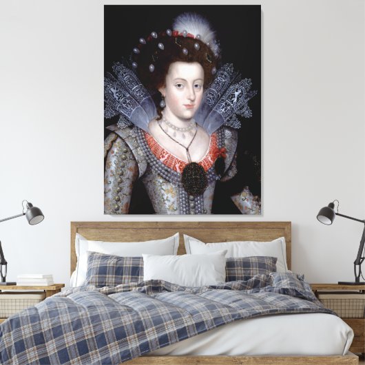 Elizabeth, Winterkoningin van Bohemia Canvas Afdruk (Insitu (Slaapkamer))