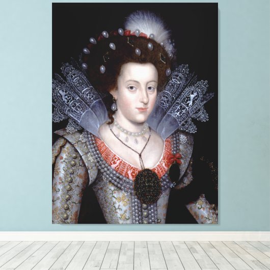 Elizabeth, Winterkoningin van Bohemia Canvas Afdruk (Insitu (Houten vloer))