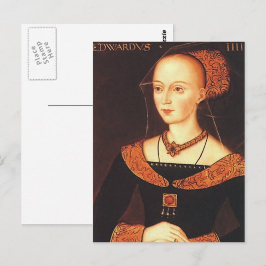 Elizabeth Woodville "De witte koningin" Briefkaart (Voorkant / Achterkant)
