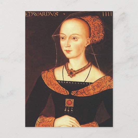 Elizabeth Woodville "De witte koningin" Briefkaart (Voorkant)