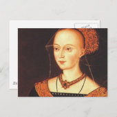 Elizabeth Woodville "De witte koningin" Briefkaart (Voorkant / Achterkant)