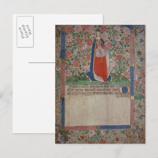 Elizabeth Woodville Queen Consort King Edward Briefkaart (Voorkant / Achterkant)