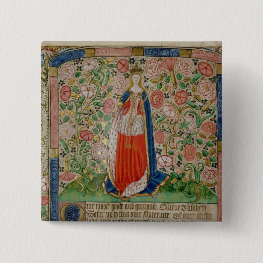 Elizabeth Woodville Queen Consort of King Vierkante Button 5,1 Cm (Voorkant)