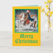 Elizabethaanse kerst kaart (Gele Bloem)