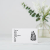 Elizabethaanse mode visitekaartje (Staand voorkant)