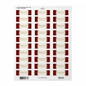 Elizabethan Tudor Damask Jewel Ruby Red Etiket (Full Sheet)