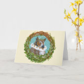 Elizabethan Uil in het voorjaar krans kaart (Gele Bloem)