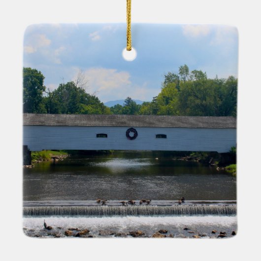 Elizabethton Covered Bridge Keramisch Ornament (Achterkant)