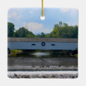 Elizabethton Overdekte Brug Keramisch Ornament (Achterkant)