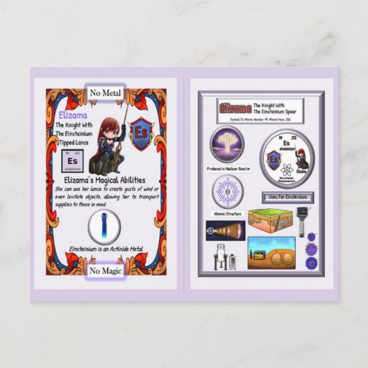 Elizama - Knight Einsteinium Lance Briefkaart (Achterkant)