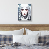 Elizavella Vampire Witch Woman Fantasy Donkere kun Canvas Afdruk (Insitu (Slaapkamer))