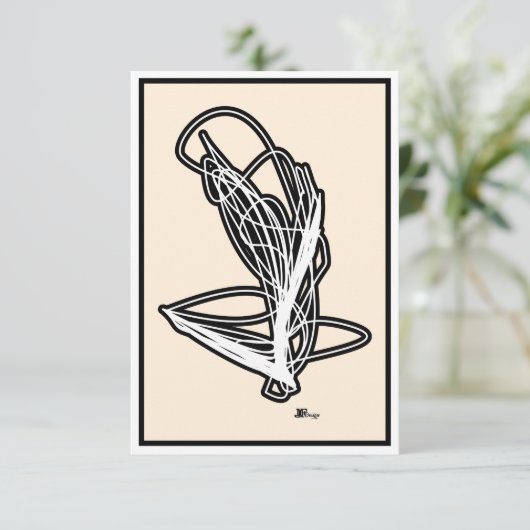 ElJayEff Design Minamalist Flat Hartelijk dank Bedankkaart (Staand voorkant)