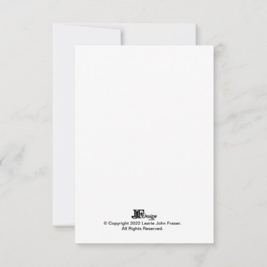 ElJayEff Design Minamalist Flat Hartelijk dank Bedankkaart (Achterkant)