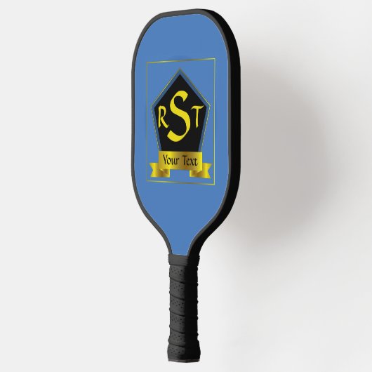 Elk 3 Initiaal Letter-monogram met lint Pickleball Paddle (Links)
