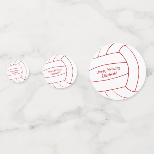 ELK aangepast volleybalfeest- of teamfeest Confetti (Voorkanten)