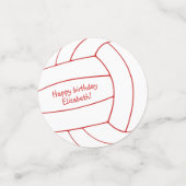 ELK aangepast volleybalfeest- of teamfeest Confetti (Kleine voorkant)