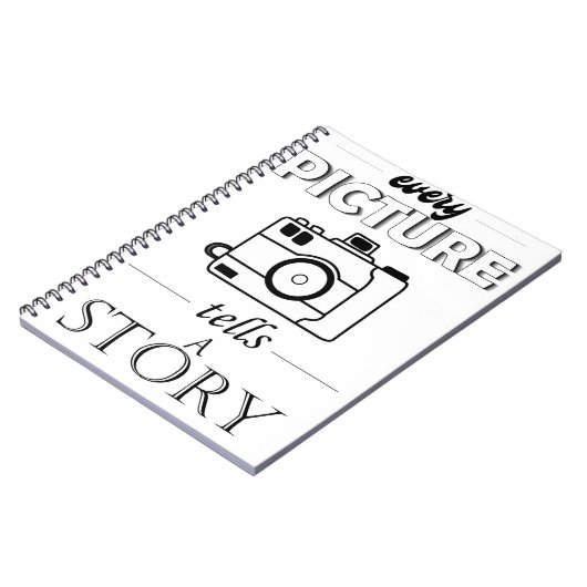 elk afbeelding vertelt een verhaal notitieboek (Linkerzijde)