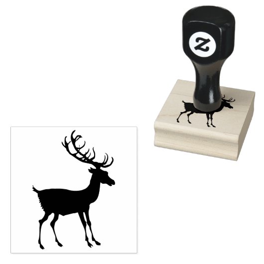 Elk Animal Design Rubberstempel (Gestempeld)