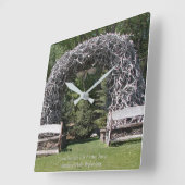 Elk Antler Archway in Jackson Hole, Wyoming Vierkante Klok (Hoek)