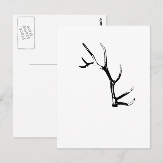 Elk Antler Briefkaart (Voorkant / Achterkant)
