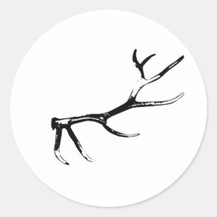 Elk Antler Ronde Sticker