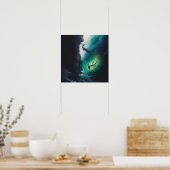 Elk Antlers Magical Witchy AI Art Matte Waarde Poster (Keuken)