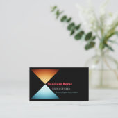 Elk bedrijf, driehoeksontwerp, QR-code genereren Visitekaartje (Staand voorkant)