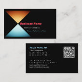 Elk bedrijf, driehoeksontwerp, QR-code genereren Visitekaartje (Voorkant / Achterkant)