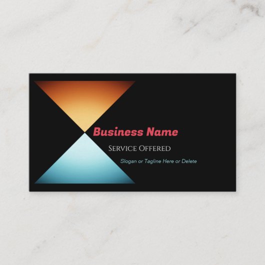 Elk bedrijf, driehoeksontwerp, QR-code genereren Visitekaartje (Voorkant)