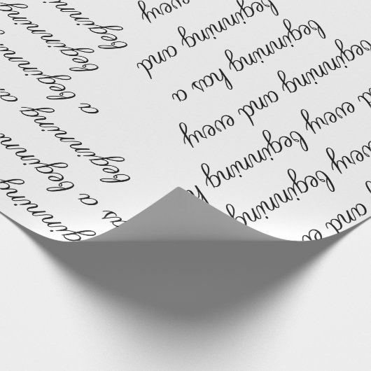 "Elk begin heeft een begin" Wrapping Paper Cadeaupapier (Hoek)