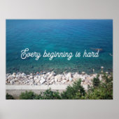 Elk begin is een moeilijk spreekwoord poster (Voorkant)
