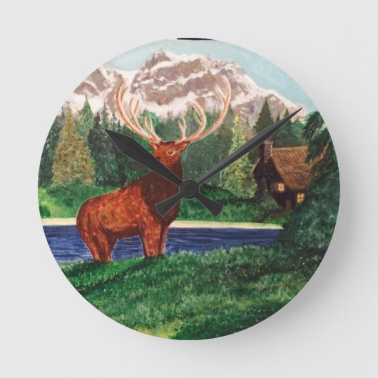 Elk bergslot ronde klok (Voorkant)
