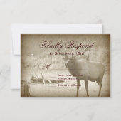 Elk Big Game Wildlife Antlers bruiloft RSVP-kaarte RSVP Kaartje (Voorkant)