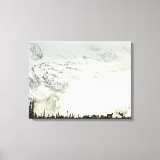 Elk bij Grand Teton National Park Fotografie Canvas Afdruk (Voorkant)