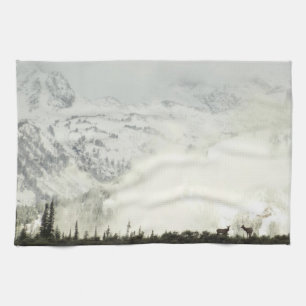Elk bij Grand Teton National Park Fotografie Theedoek