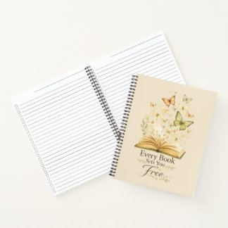 Elk Boek Maakt Je Vrij | Book Butterfly notitieboe