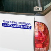 Elk boekenverbod, is een boek met de waarde bumpersticker (Op Truck)