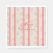 Elk Bos en streep in koraal met personalisering Servet (Voorkant)