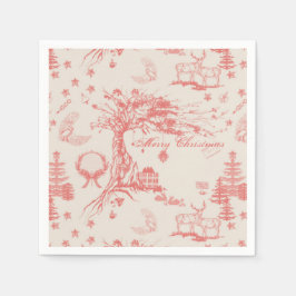 Elk Bos French Toile in Coral w/Personalization Servet