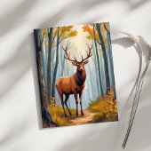 Elk bos watercolor landschap schilderen kaart