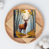 Elk bos watercolor landschap schilderen kaart