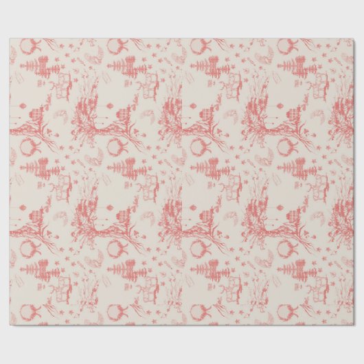 Elk Bossen French Toile Cadeaupapier (Zoom)